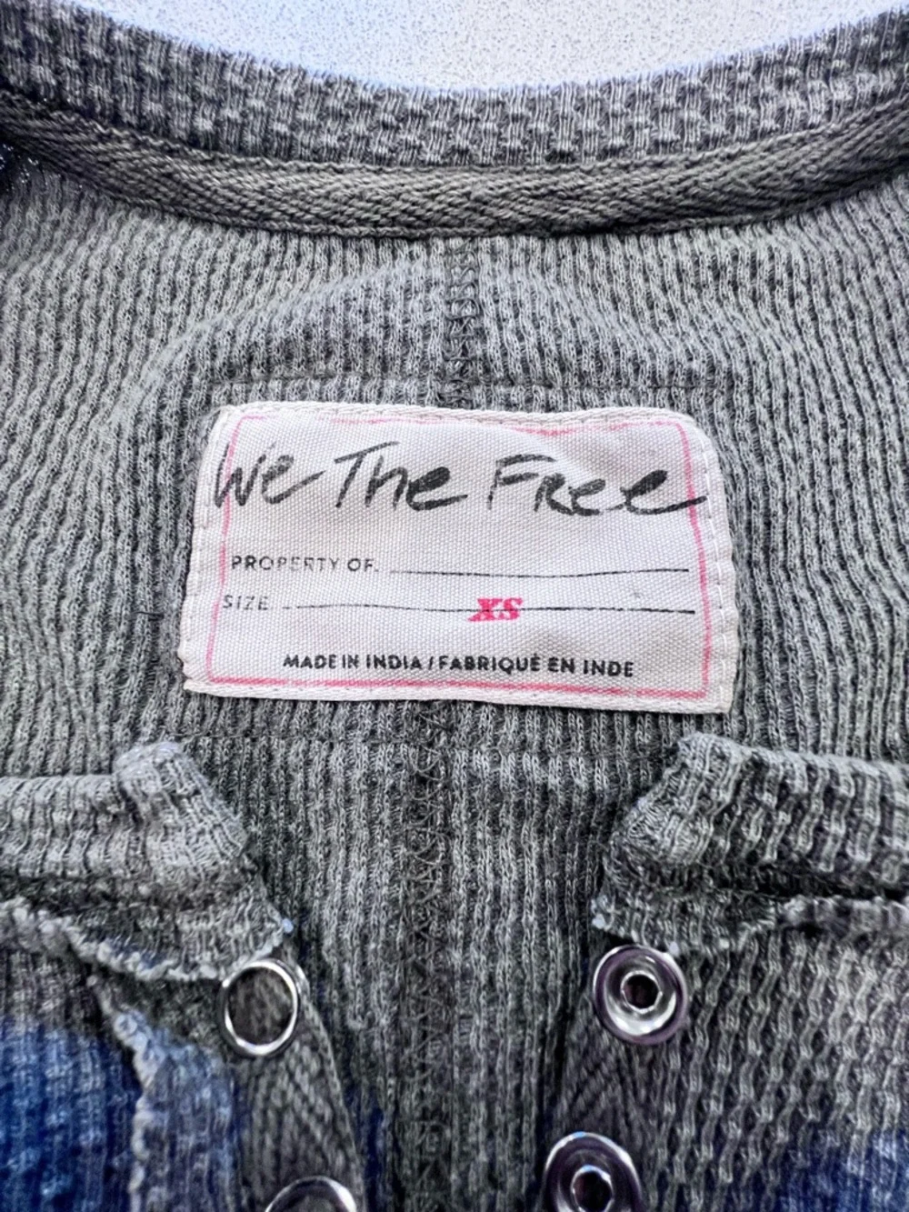 Free People We The Free Twisted Cable Cuff thermal henley top XS